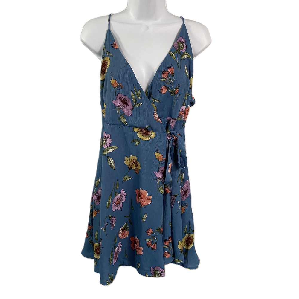 Sadie & Sage Floral Mini Dress - Blue and Pink